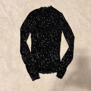 Black mesh long sleeve